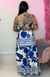 Vestido Talita - Azul e Branco na internet