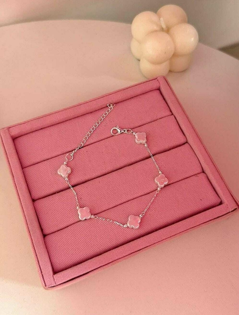 Pulseira Trevinhos de Pérola - Banhada a prata