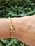 Pulseira Elos Dois Corações - Banhada a ouro - comprar online