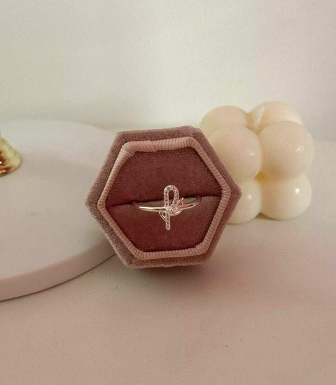 Anel Fé Cravejado - Banhado a Prata