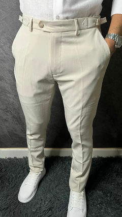 CALÇA ALFAIATARIA VERONA AJUSTE LATERAL AREIA
