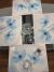 1062 Individuales lino flor azul x4 en internet
