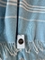 713 Toalla turca, lona playera flecos celeste