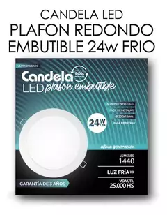 PLAFON LED REDONDO EMBUTIR 24W DIA CANDELA en internet