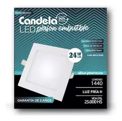 PLAFON LED EMBUTIR CUADRADO 24W DIA CANDELA - comprar online