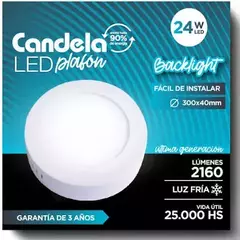 PLAFON LED EXTERIOR REDONDO 24W DIA CANDELA - comprar online