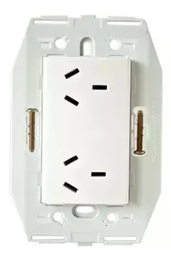 TOMA DOBLE C/BASTIDOR INCORPORADO BLANCO KALOP - comprar online