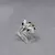 Anillo plata y oro, con detalle de piedra - tienda online