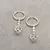 Aros argollas de plata, con detalle de piedra - comprar online