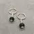 Aros argollas de plata, con detalle de piedra