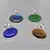 Dije plata, con detalle de piedra - tienda online