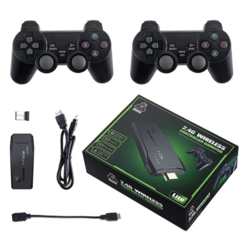 Video Game 2.4G Wireless 2 Comtroles e 10 mil jogos