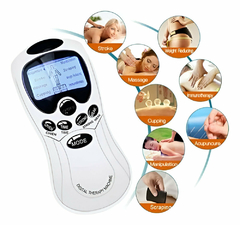 Gimnasia Pasiva 8 en 1 con Electroestimulación, Masajeador Digital con 8 Electrodos para Terapia y Tonificación Muscular