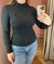Blusa Canelada Flanelada Gola Alta