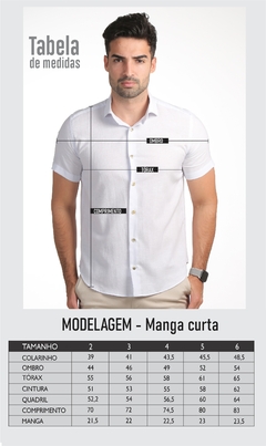 Camisa Manga Curta Slim Fit Básica - Ébanos