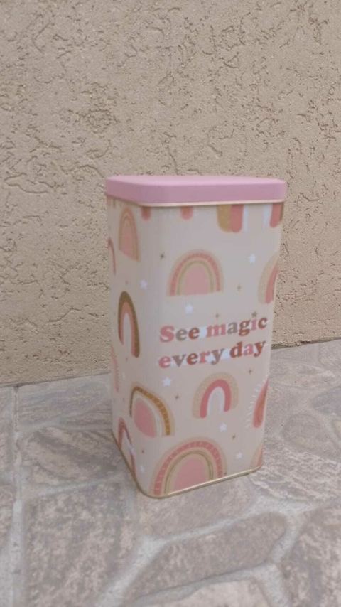 Lata contenedora rectangular See Magic Every Day - comprar online