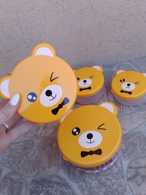Contenedor tupper animalitos x4 (diferentes medidas) - comprar online