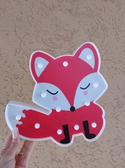 Velador cartel luminoso animalitos ZORRITO - comprar online