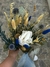 Ramo seco grande con flor de tela tonos azules - Fresa Exclusivo
