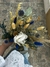 Ramo seco grande con flor de tela tonos azules en internet