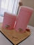 Set Tarros Premium Rosa Pastel Yerbera + Azucarera - Fresa Exclusivo