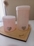 Set Tarros Glitter Nude Yerbera + Azucarera - Fresa Exclusivo