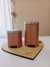 Set de Latas Yerbera + Azucarera Estilo Bambu Verde Negro - comprar online