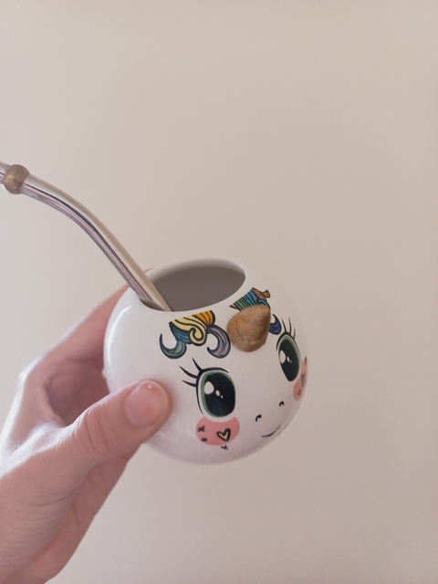 Mate de ceramica forma unicornio - comprar online