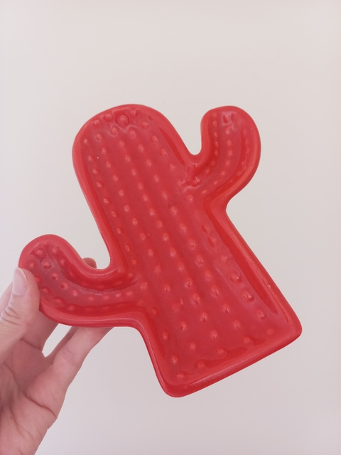 Plato de ceramica Cactus Rojo - comprar online