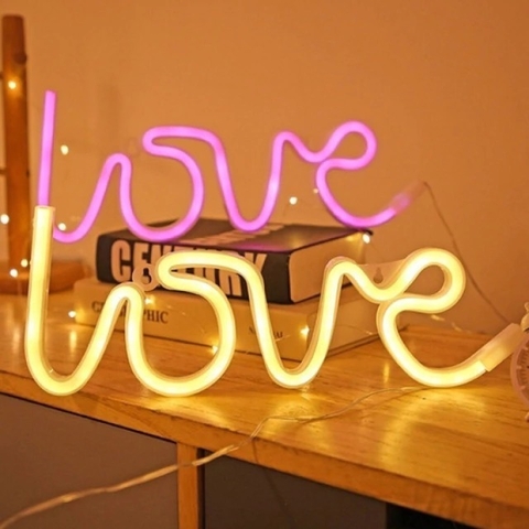 Cartel Luminoso Love - comprar online