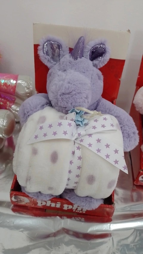 Set para bebe unicornio con manta - comprar online