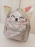 MOCHILA GATITA PLATEADA CHICA TRENDY - Fresa Exclusivo