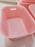 Canasto Contenedor Rattan Rosado con Tapa x unidad en internet