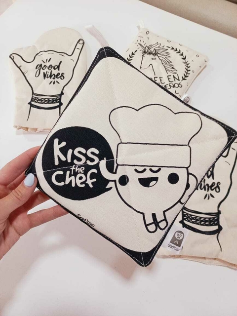 Agarradera de Tela Kiss The Chef