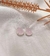 Brinco Pedra em Formato de Gota Quartzo Rosa 1,1cm | Prata 925 - comprar online