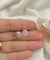 Brinco Pedra em Formato de Gota Quartzo Rosa 1,1cm | Prata 925 na internet