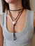 Colar Triplo Fio Preto Coração - Folheado - comprar online