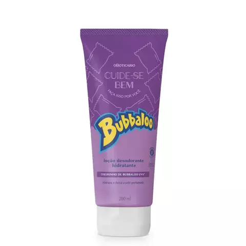 Loção Hidratante Desodorante Corporal Cuide-se Bem Bubbaloo Uva 200ml
