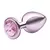 Plug Anal M Metalizado com Pedra Linha Lite Plug Sexy Fantasy