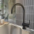 Griferia Cocina Monocomando Peirano Black Velvet 20-190 Color Negro en internet