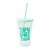 Vaso con bombilla