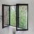 Ventana rebatible aluminio (natural / blanco/ negro), vidrio incoloro en internet