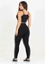 3 Peças Calça Legging + Top + Cropped de Telinha Preto com Elásticos Conjunto Fitness | REF: CCA9 - MUSA FIT