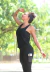 Calça Legging com Bolso em Tela Dry + Regata de Tela + Top Tomara que Caia Preto Conjunto Fitness | REF: FRD3 - MUSA FIT