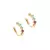 Brinco Piercing Cristal Citrino, Cristal Paraíba e Cristal Ametista Balões - comprar online