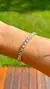Pulseira Cristal Topázio Azul Riviera Inteiro Redondo
