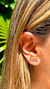 Brinco Cristal Rodolita Earcuff 3 Redondo