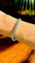 Pulseira Riviera Inteira Cristal Paraíba Redondos - Banho de Ródio Branco