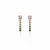 Brinco Mini Palito Cristal Esmeralda Banho de Ouro 18K - Macla- Semijoias/Bijuterias