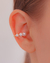Brinco Piercing Unitário Pérolas no Dourado